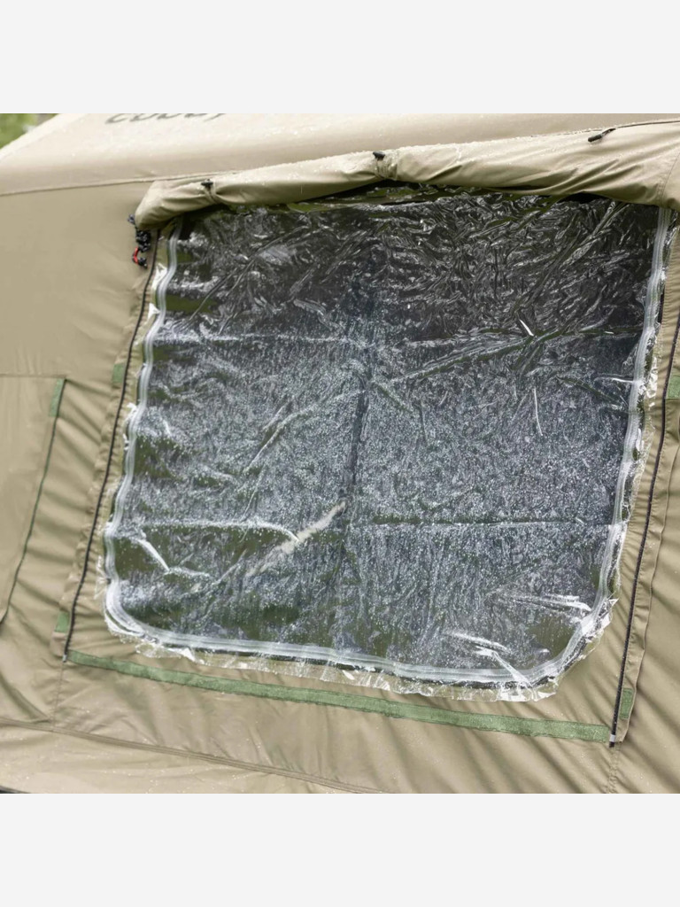 Надувная палатка Coody 8.0 Army Green, 320×250×220 см, 2–4 человека, 2 входа, навес