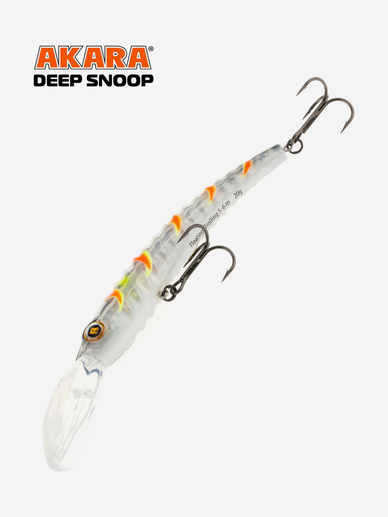 Воблер Akara Deep Snoop 120F минноу плавающий для троллинга на щуку, судака, сома 20гр A106