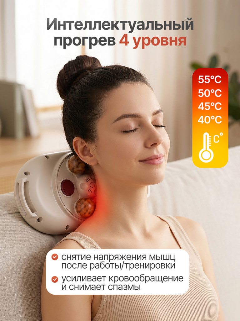 Вибромассажер для мышц кора и поясницы с функцией нагрева DFC VM-SQ-S1