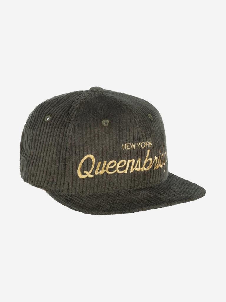 Бейсболка с прямым козырьком HOOD 103-SWC001-NY037-BD Queensbridge Cord (оливковый)