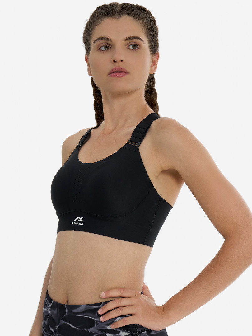 фото Спортивный топ бра athlex, черный