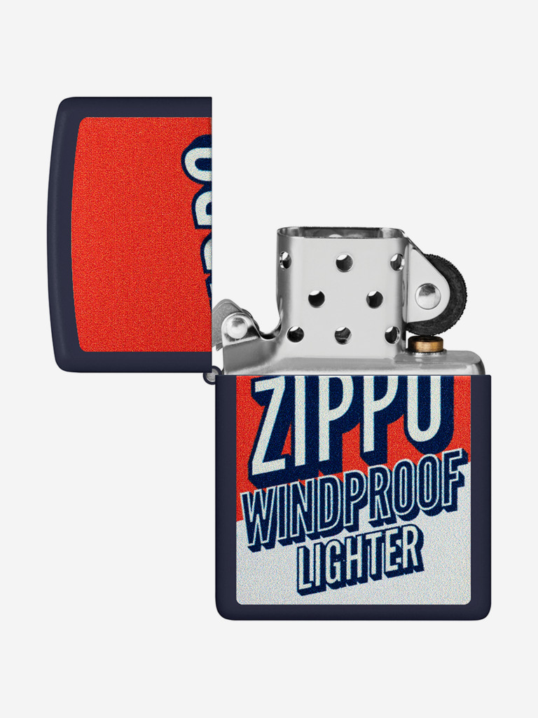 Зажигалка бензиновая ветроустойчивая Zippo Color Block Design Navy Matte