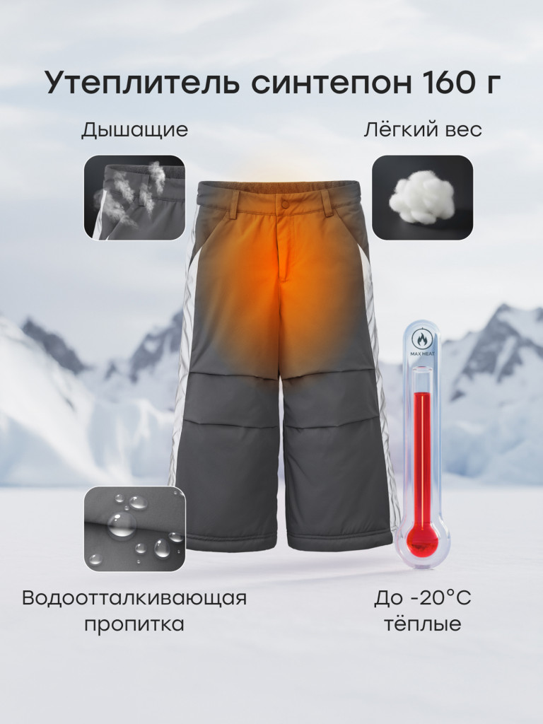 Брюки утепленные Happy Baby