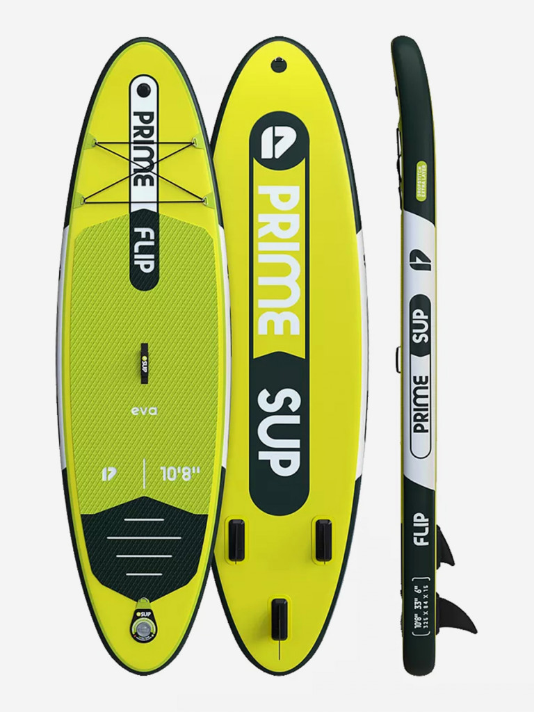 Сапборд надувной двухслойный Prime 10.8x33x6 Flip yellow, 325x84x15 см
