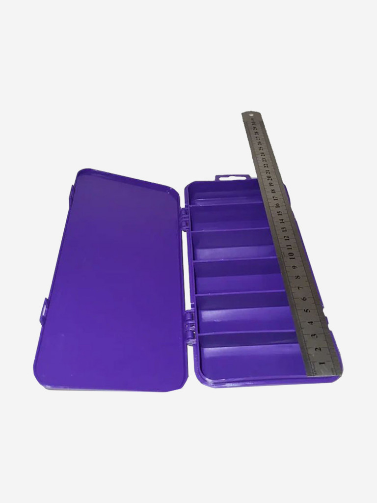 Коробка универсальная для рыболовных приманок FisherLand 17006, 6 ячеек, фиолетовый цвет