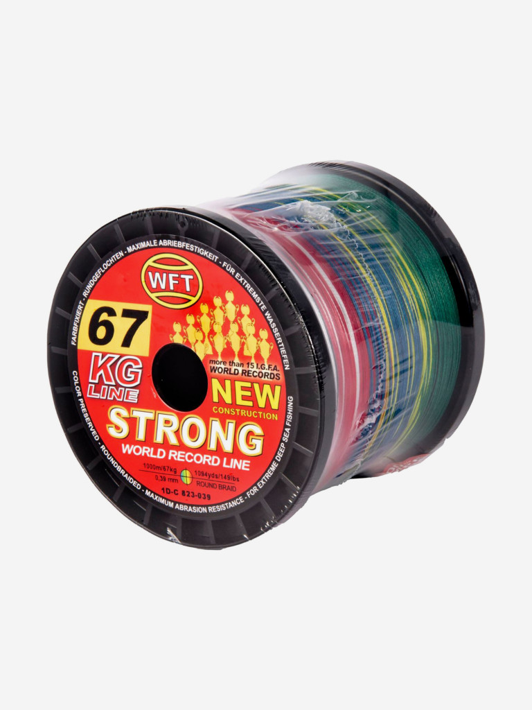 Шнур плетеный WFT KG STRONG разноцветный 1000/039