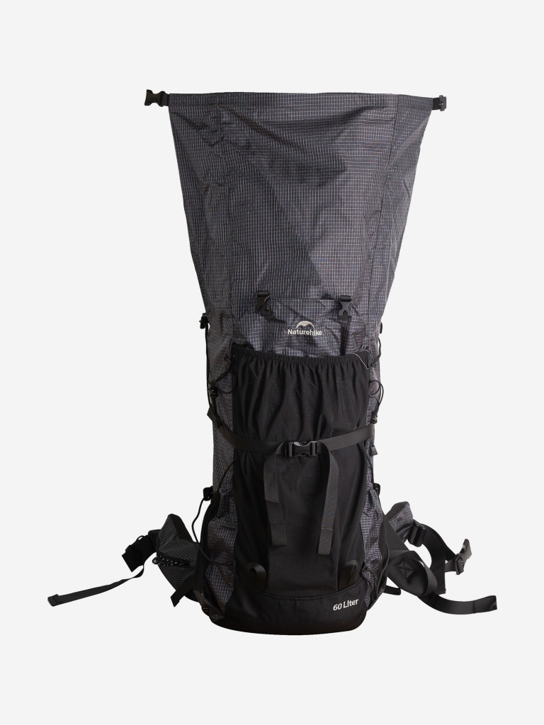 Рюкзак туристический Naturehike, 60л + 5л, серый (NH19BP095)