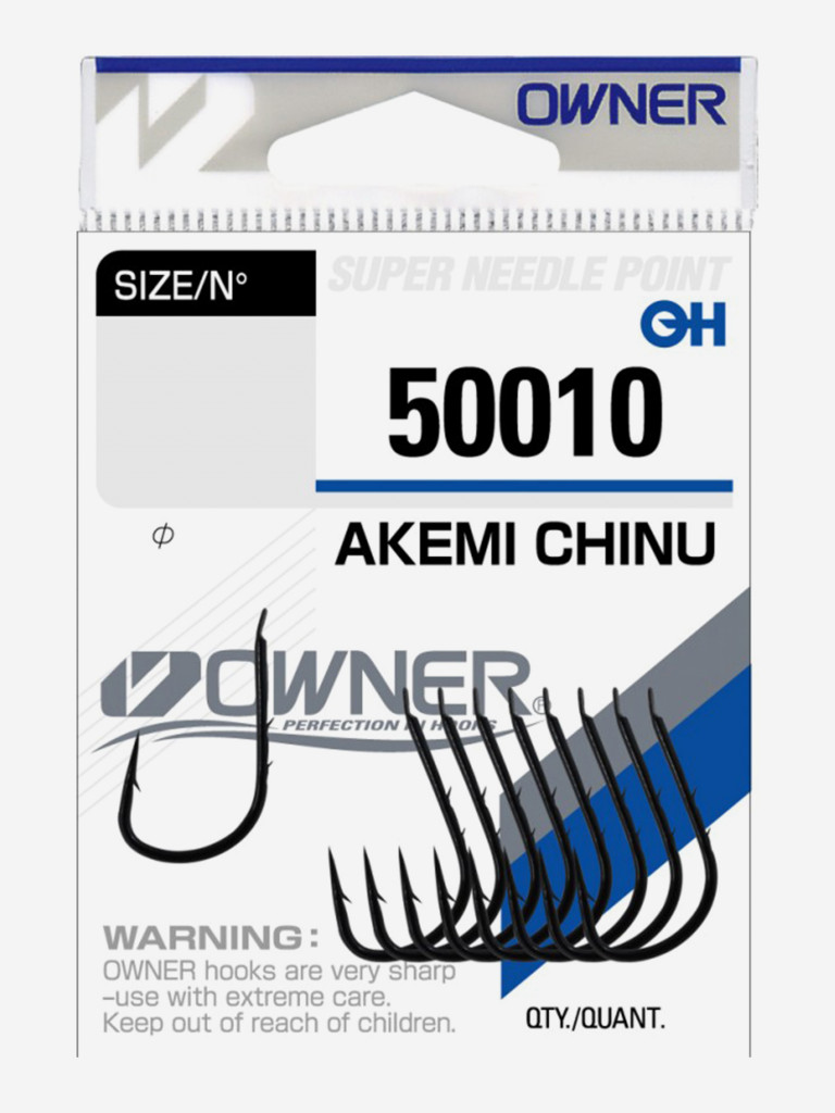 Крючок OWNER Akemi Chinu black №2 10шт