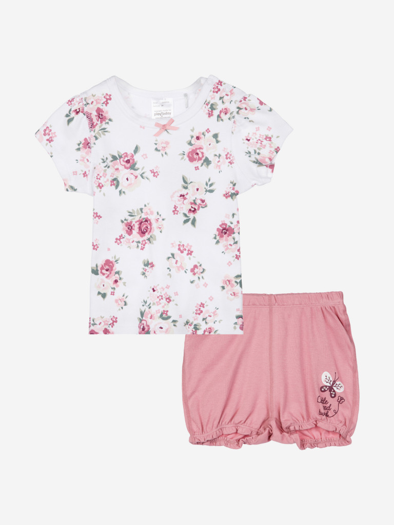 Комплект для девочек: футболка, шорты PlayToday