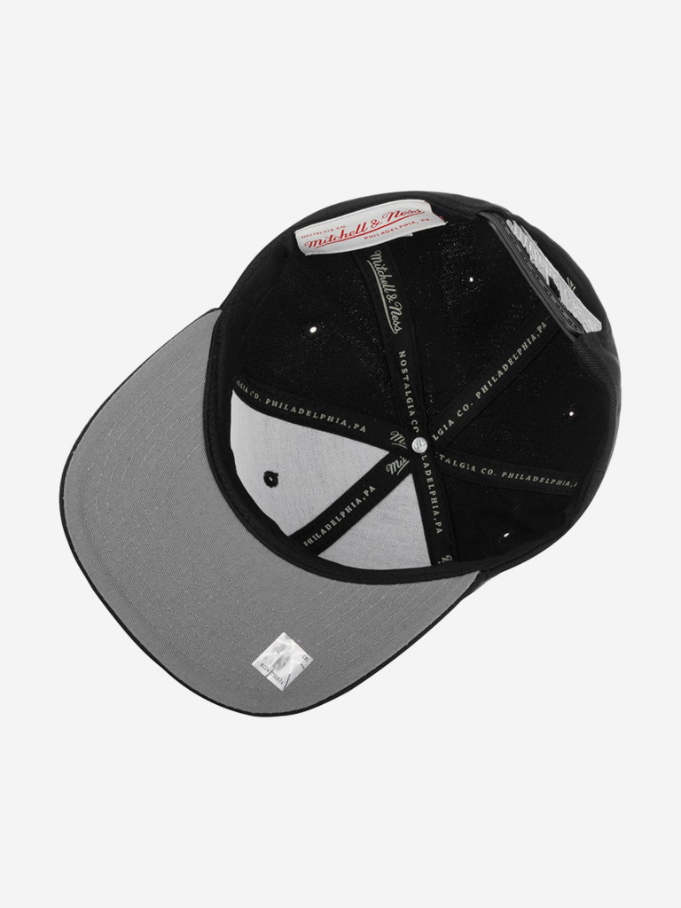 Бейсболка с прямым козырьком MITCHELL NESS HHSS3256-BNEYYPPPBLCK Brooklyn Nets NBA