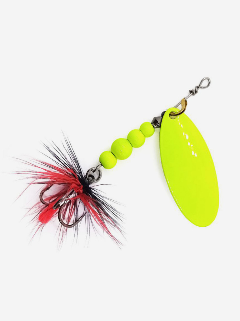 Блесна вращающаяся для рыбалки Mottomo Breeze Blade #3 14g Fluo для спиннинга. Вертушка на голавля, жереха, щуку