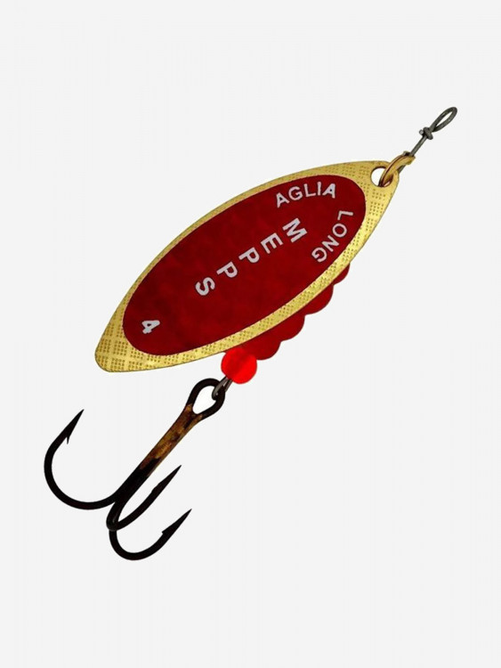 Блесна для рыбалки вертушка Mepps AGLIA LONG REDBO, 4, Gold, 1 штука