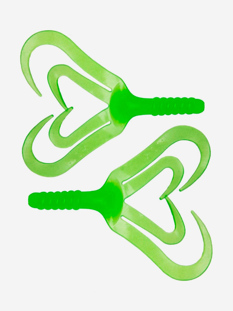 Мягкая приманка Helios Credo Four Tail, 3,35'' / 8,5 см, Electric green, 30 шт (HS-20-007-N-30)