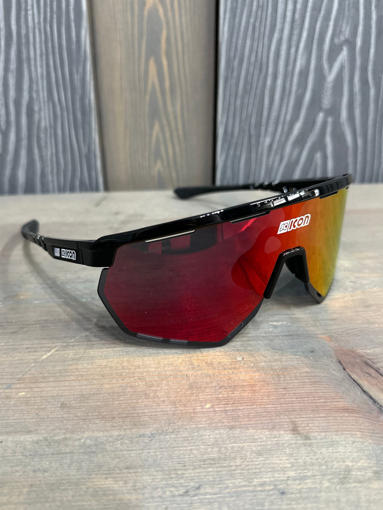 Очки спортивные Scicon AeroWing оправа Black Gloss линза SCNPP Multimirror Red