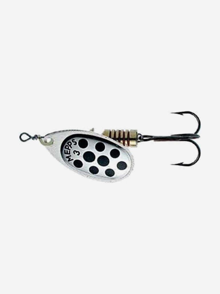 Блесна для рыбалки вертушка Mepps AGLIA PTS, 3, Silver/Black dots, 5 штук в комплекте