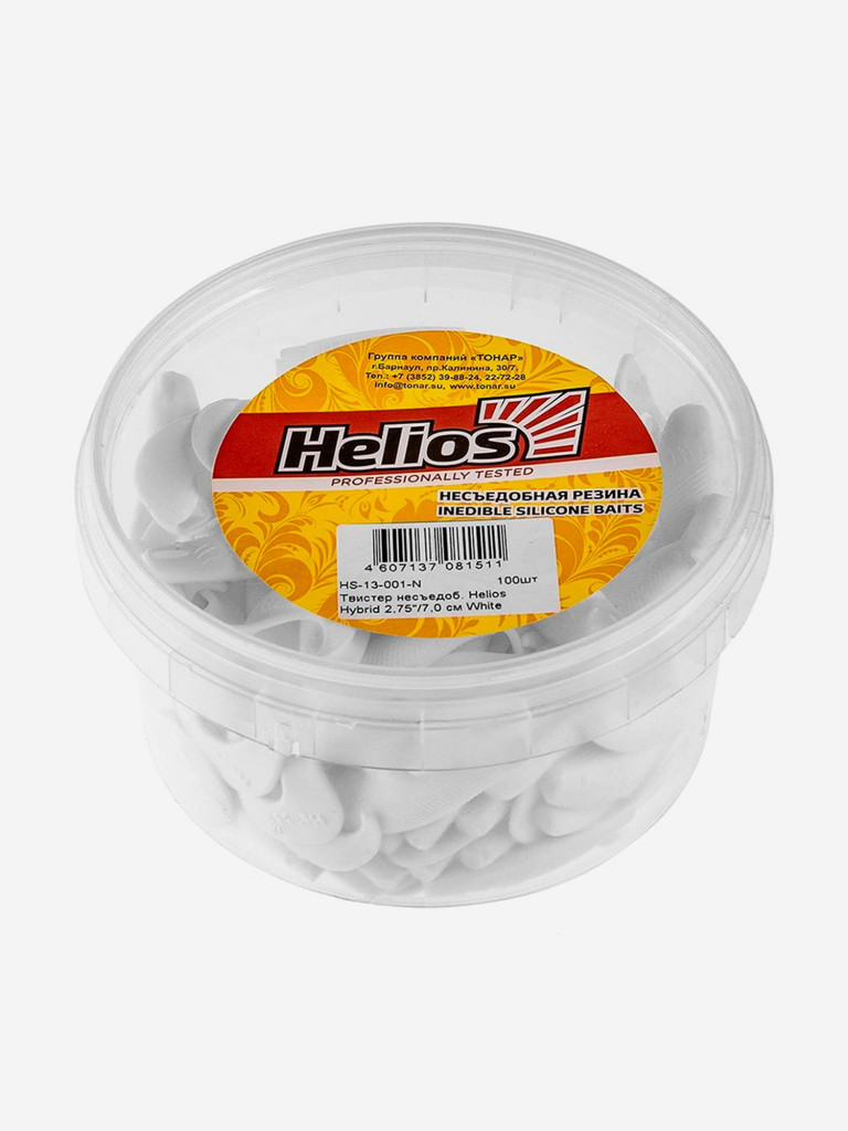 Мягкая приманка Helios Hybrid, 3,15" / 8,0 см, White, 100 штук (HS-14-001-N)