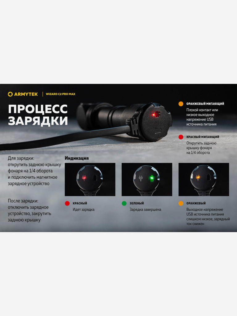 Фонарь налобный Armytek Wizard C2 Pro Max, теплый свет