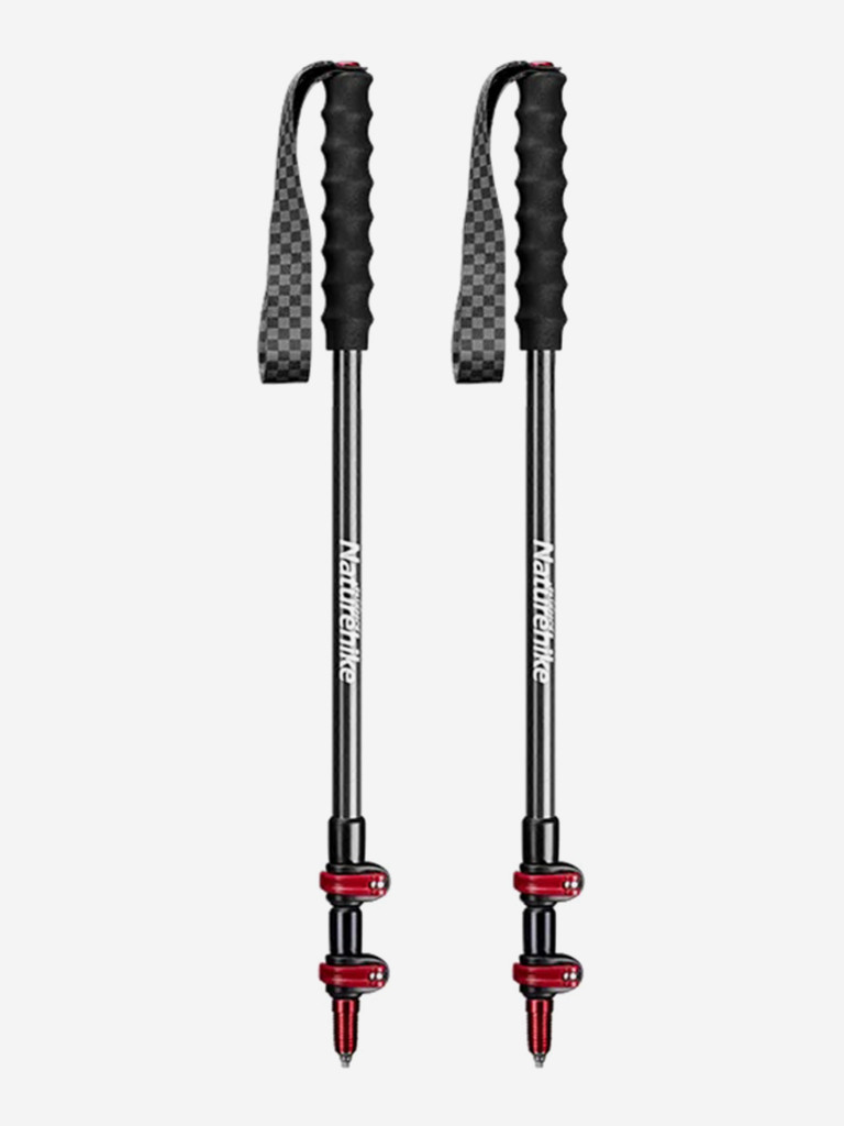 Палки Naturehike карбоновые красные 130 см, 2 штуки