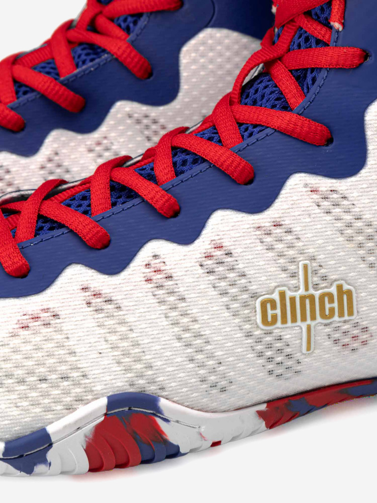 Боксерки Clinch Speed Pro Russian Team бело-сине-красные