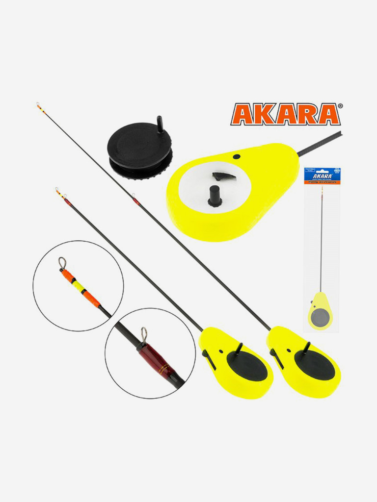 Удочка зимняя Akara Detent M 400 (2,0-8,0г) Yellow 2-х составной