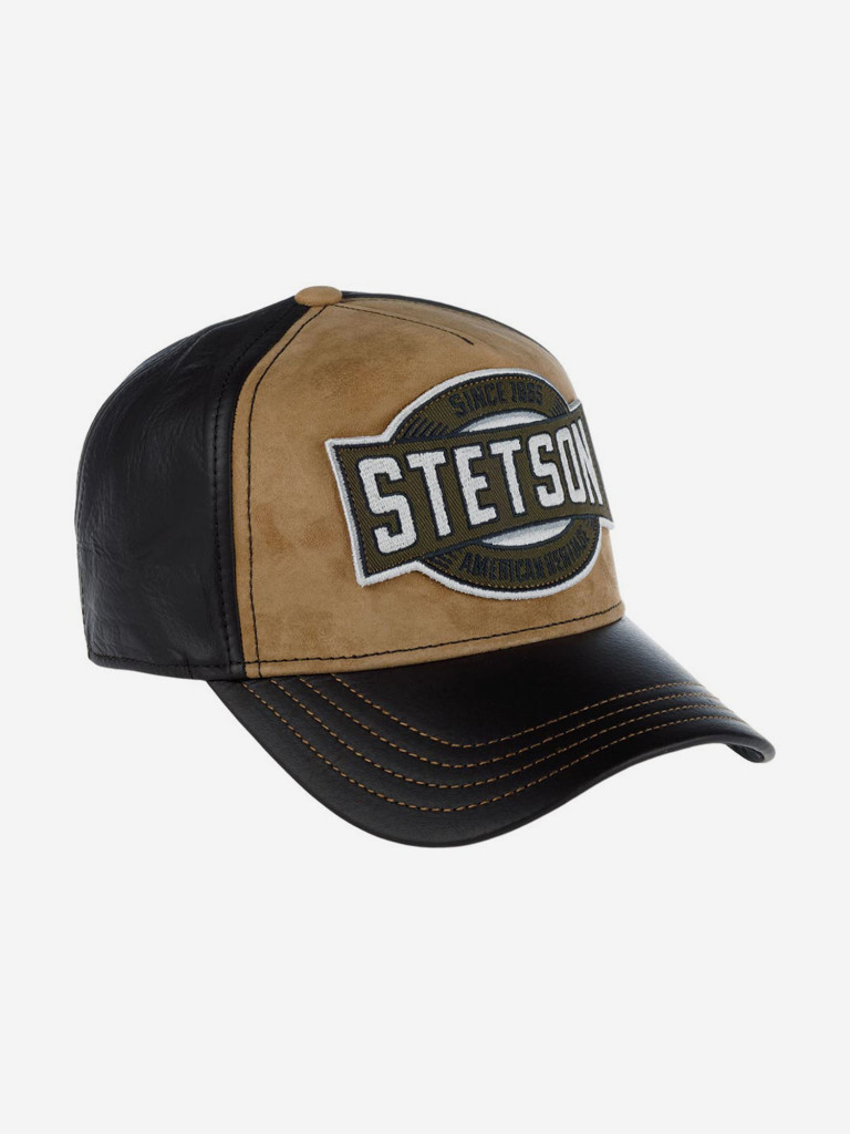Бейсболка STETSON 7767901 TRUCKER CAP LEATHER (коричневый)