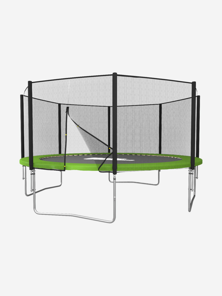 Батут UNIX Line Simple 12 ft зеленый, внешняя защитная сетка