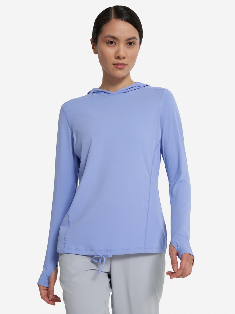 фото Худи женское mountain hardwear crater lake long sleeve hoody, синий