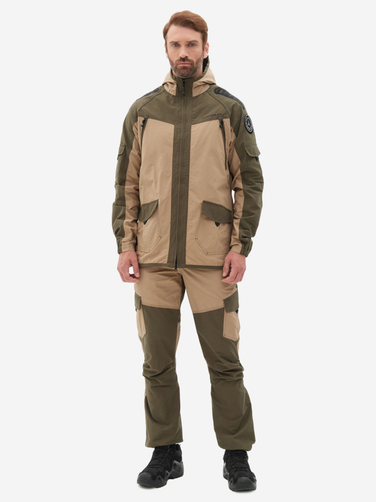 Костюм мужской Huntsman Горка-Люкс летний из ткани рипстоп для рыбалки и охоты