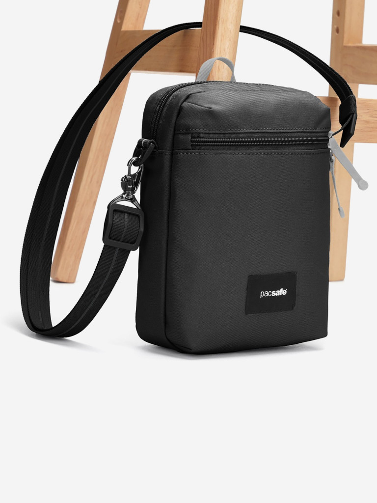 Сумка антивор Pacsafe GO Festival Crossbody, черная смола, 4,5 л.