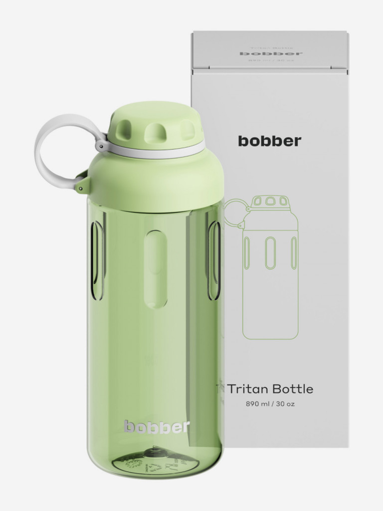 Бутылка тритановая Tritan Bottle для холодных напитков, с ситечком, 890 мл, мятный