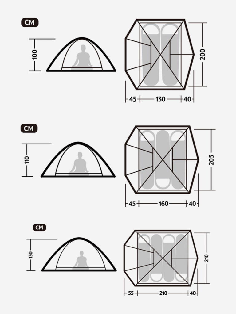 Палатка трехместная Naturehike