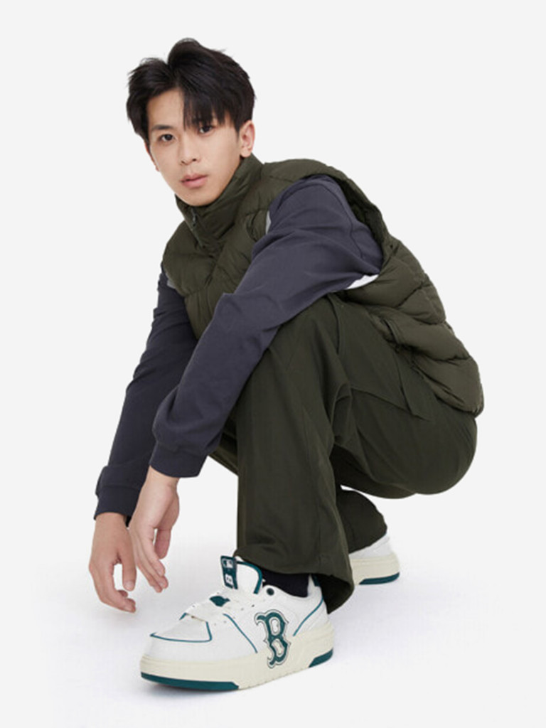 Кеды низкие MLB Chunky Liner Бежево-зеленые