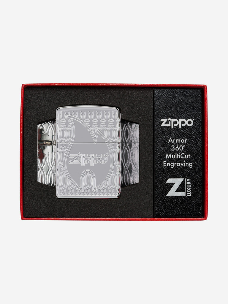 Зажигалка бензиновая ZIPPO 48838 Armor Logo Flame