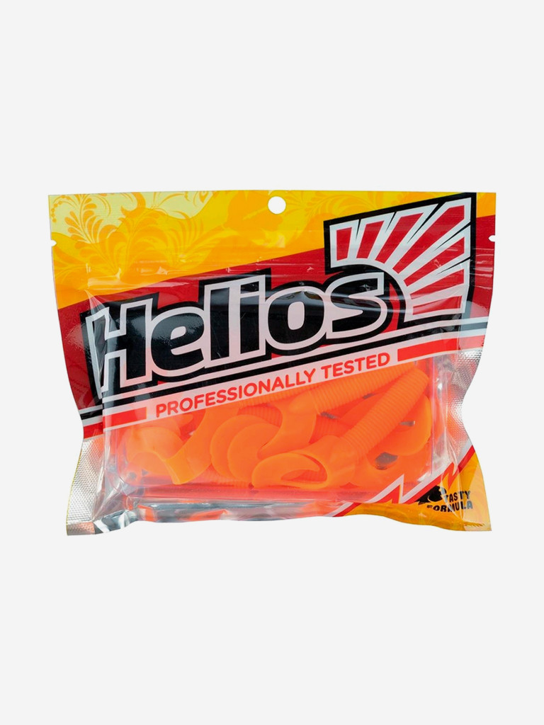 Мягкая приманка Helios Credo Double Tail, 3,54" / 9 см, Orange, 5 штук (HS-28-024)