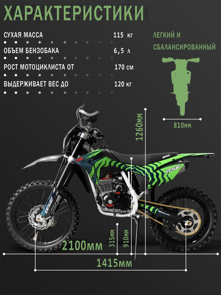 Эндуро / кроссовый мотоцикл BSE Z10L