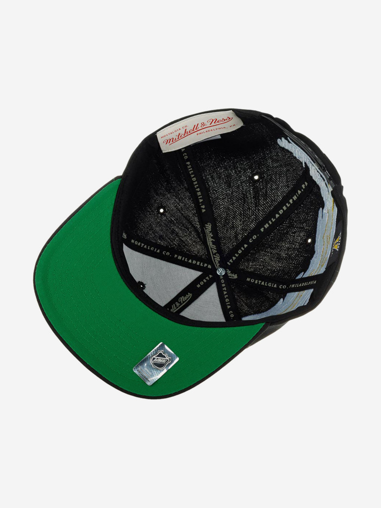 Бейсболка с прямым козырьком MITCHELL NESS 6HSSSH22087-PPEBLCK Pittsburgh Penguins NHL