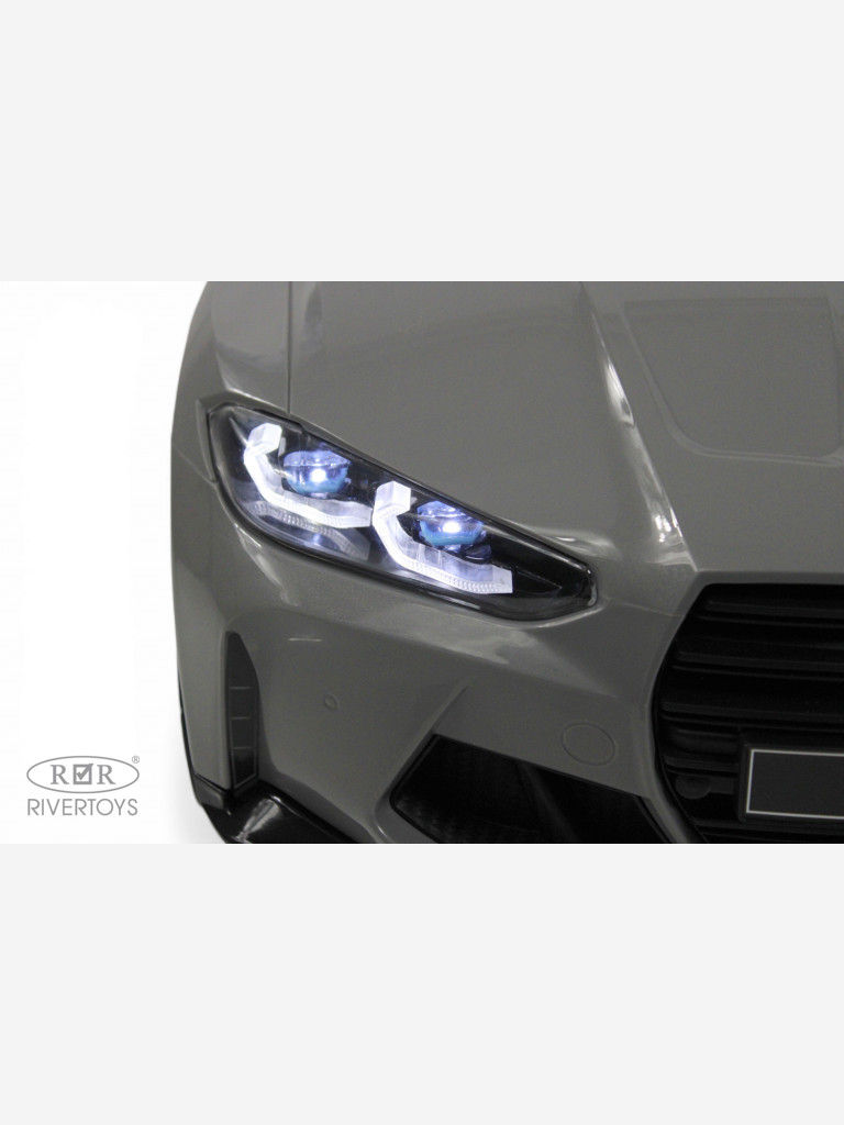 Детский электромобиль RIVERTOYS BMW M4 (A004AA) серый