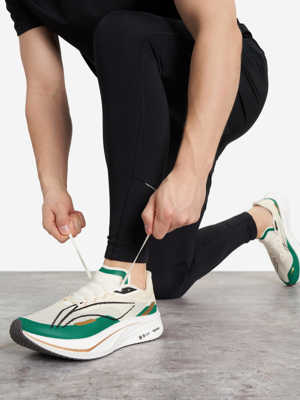 Кроссовки мужские Li-Ning Feidian 4 Challenger арт. ARMU005 зеленый/молочный/золотой цвет — купить за 14499 руб., отзывы в интернет-магазине Спортмастер