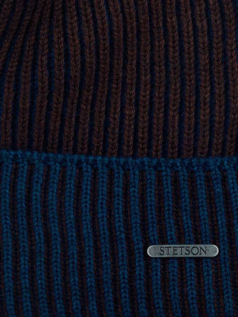 Шапка с отворотом STETSON 8599365 BEANIE MERINO WOOL (коричневый)