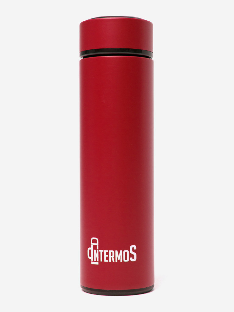 Термос с узким горлом с термодатчиком Intermos, 500 мл, красный