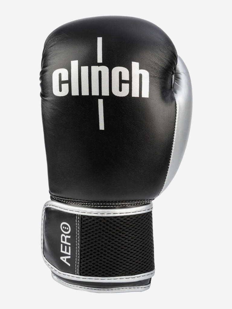 Перчатки боксерские Clinch Aero 2.0 черно-серебристые