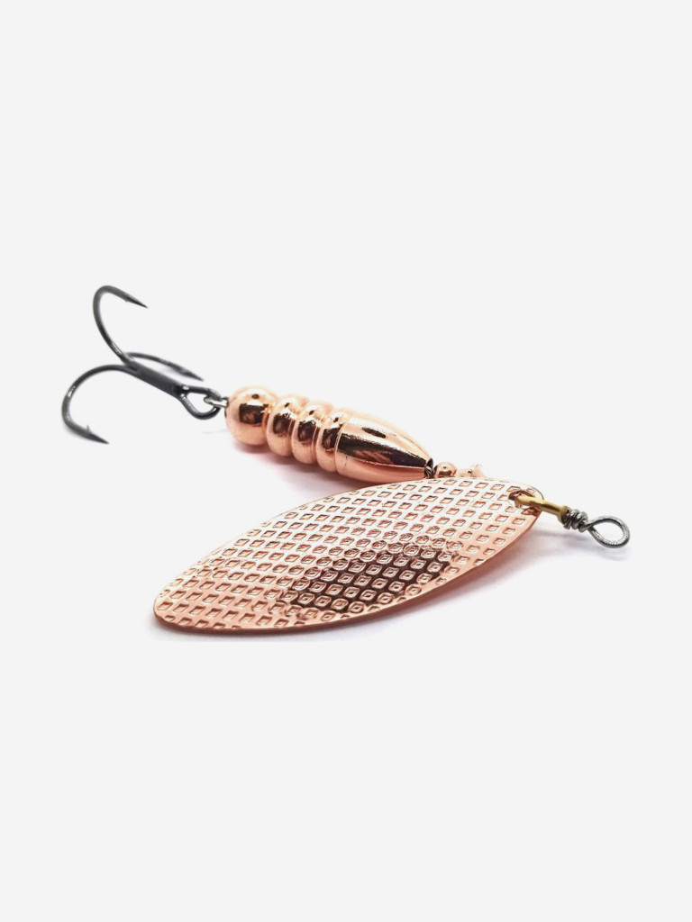 Блесна вращающаяся для рыбалки Mottomo Willow Blade #3 12g Copper для спиннинга. Вертушка на голавля, жереха, щуку