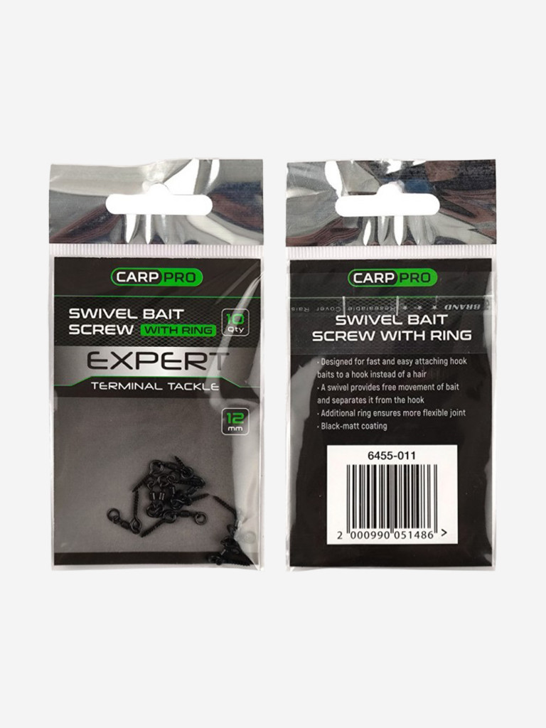 Винт для насадки с вертлюгом и кольцом CARP PRO 12мм 10шт