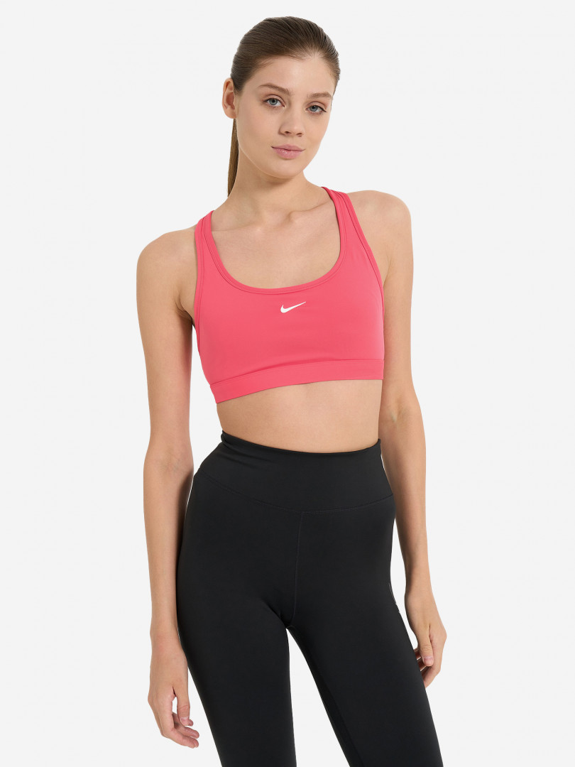фото Спортивный топ бра nike swoosh, розовый
