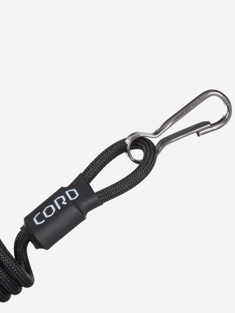 Страховочный тренчик из паракорда с креплением на ремень и карабином (black)