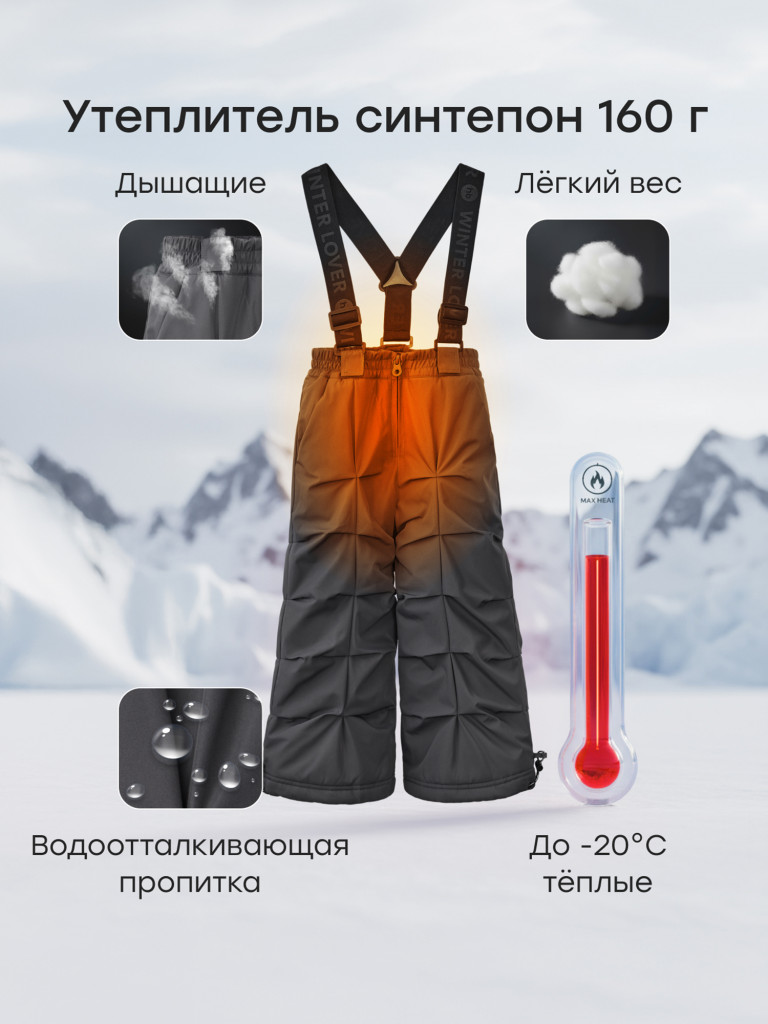 Брюки утепленные Happy Baby