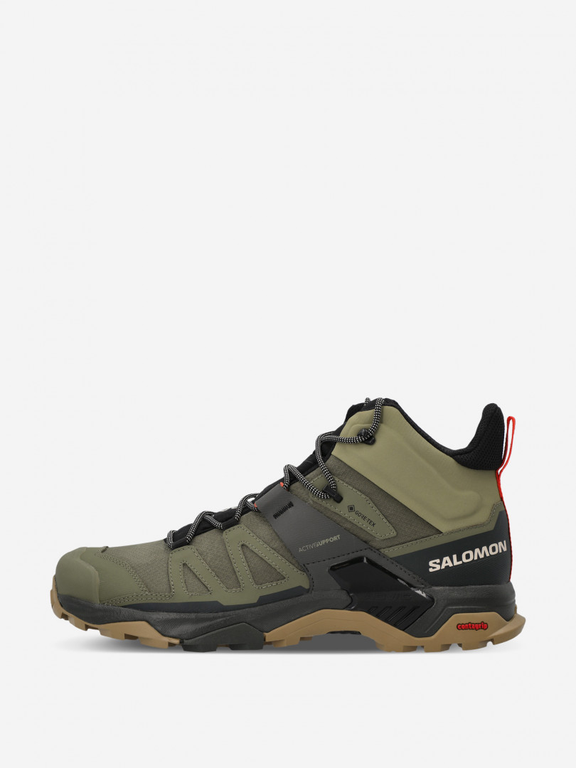 фото Ботинки мужские salomon x ultra 4 mid gtx, зеленый