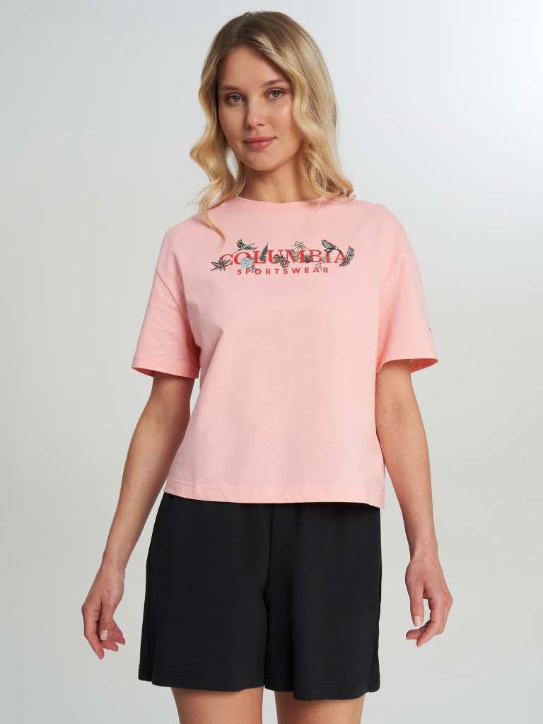 Футболка женская Columbia Rolling Bend Graphic Relaxed Crop SS