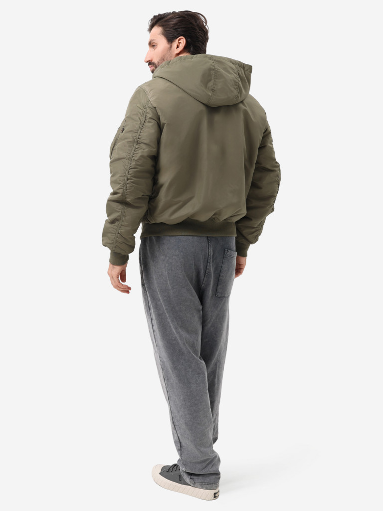 Бомбер утепленный мужской MA-1 Hooded Logo Oxford Alpha Industries