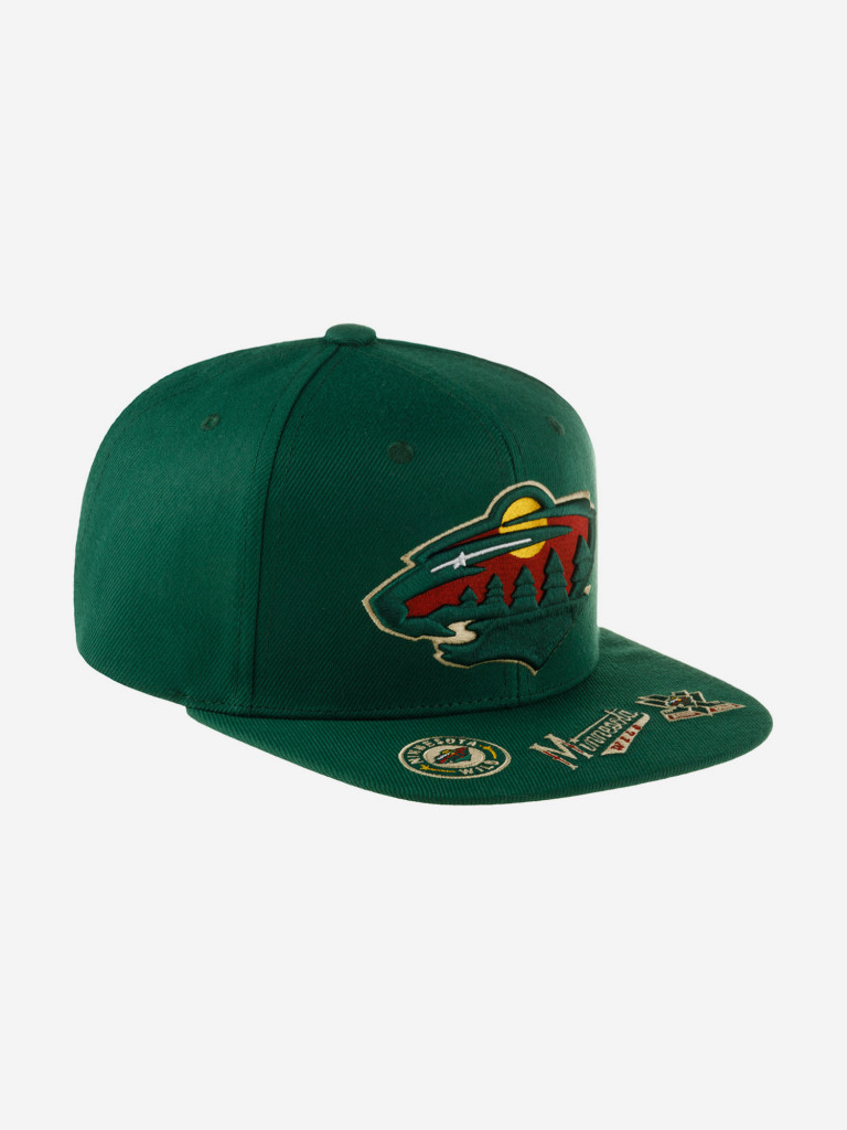 Бейсболка с прямым козырьком MITCHELL NESS 6HSSSH22089-MWIGREN Minnesota Wild NHL (зеленый)